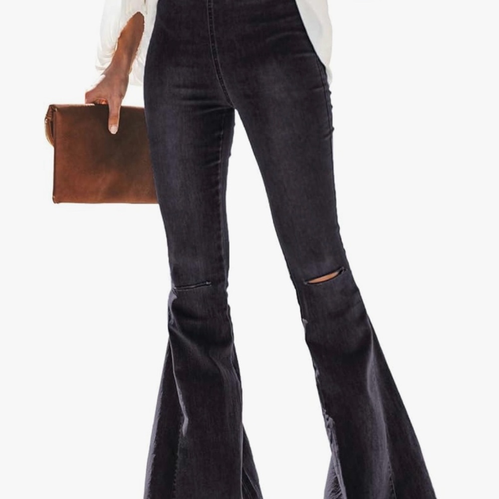 Women's Black Flare Jeans